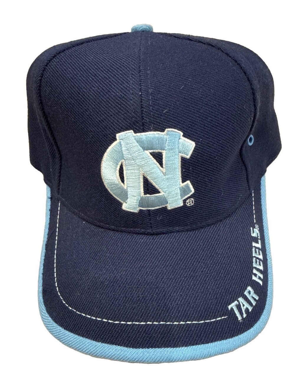 Vintage North Carolina Hat Logo RARE Athletic Tar Heels Blue Wool 90's VERY GOOD